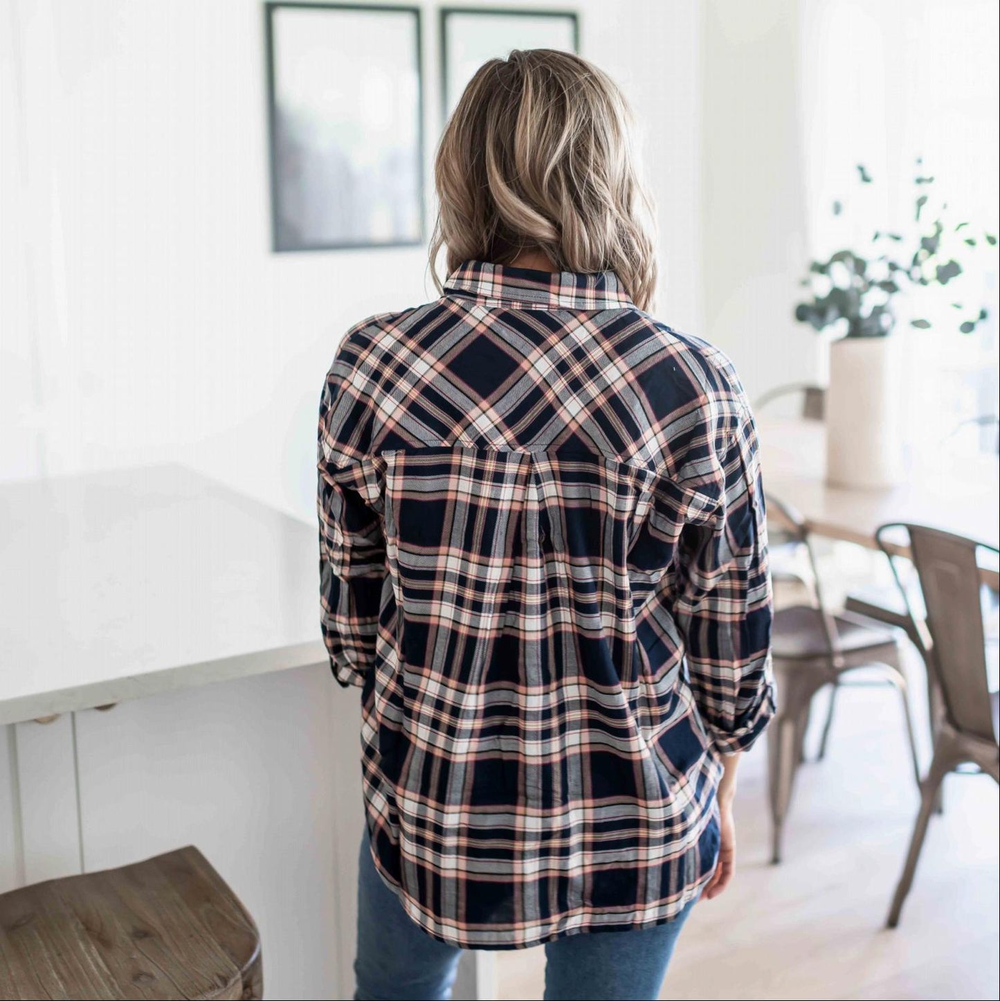 Collared Plaid Shirt  - A Must Have for Fall 2024