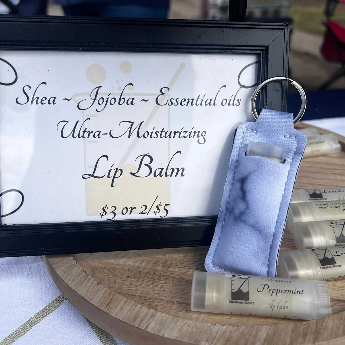 Lip balm keychain