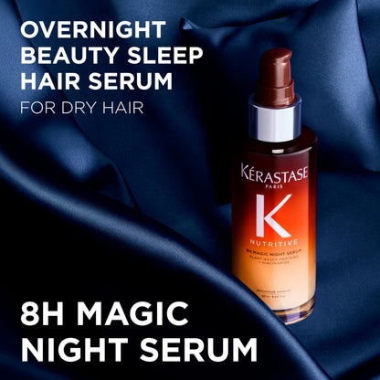 Kerastase Nutritive 8H Magic Night Serum - Overnight Treatment for Dry Hair, Enhances Shine, Nourishes and Reduces Frizz, With Plant-Based Proteins