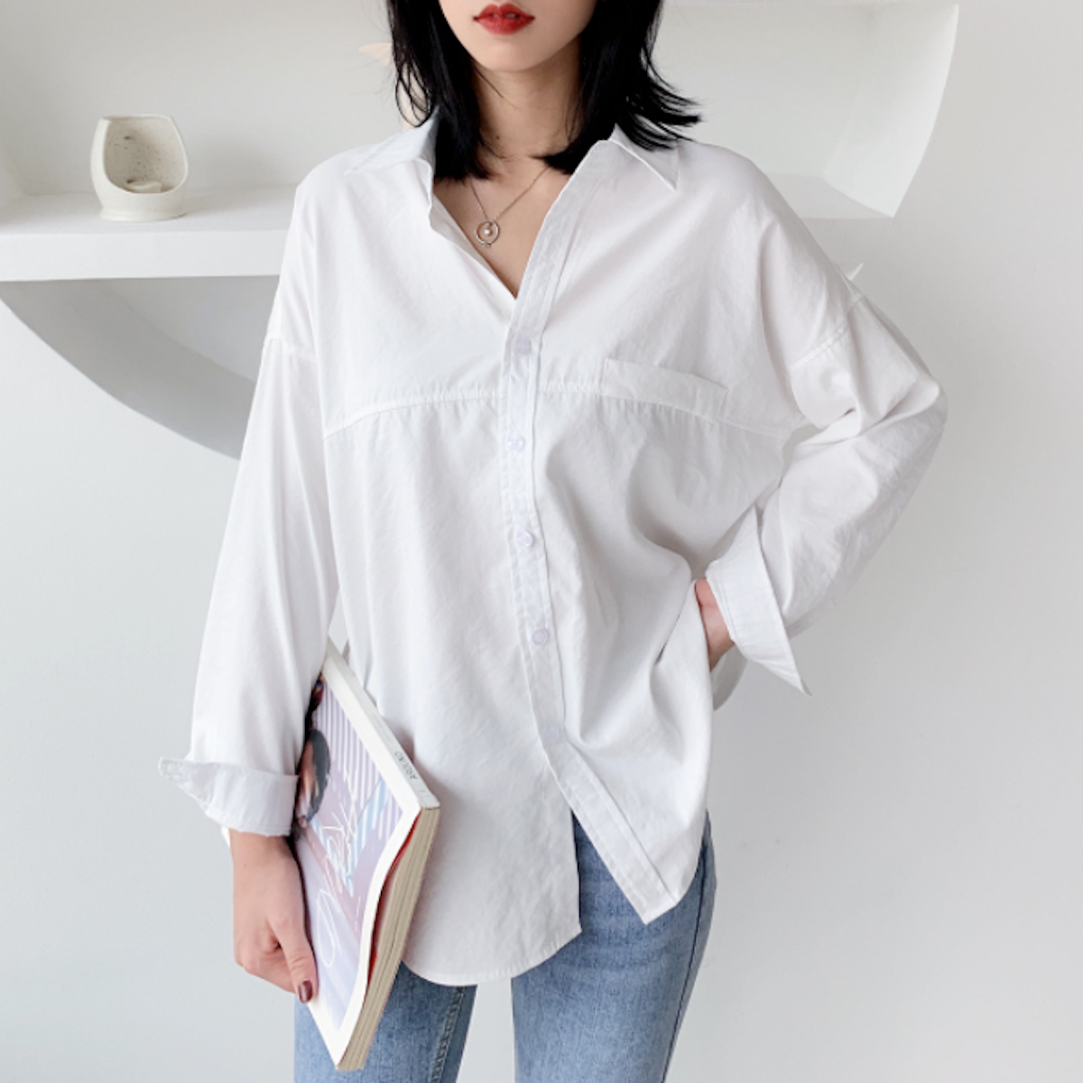 Women's Relaxed Fit Long-Sleeve Shirt