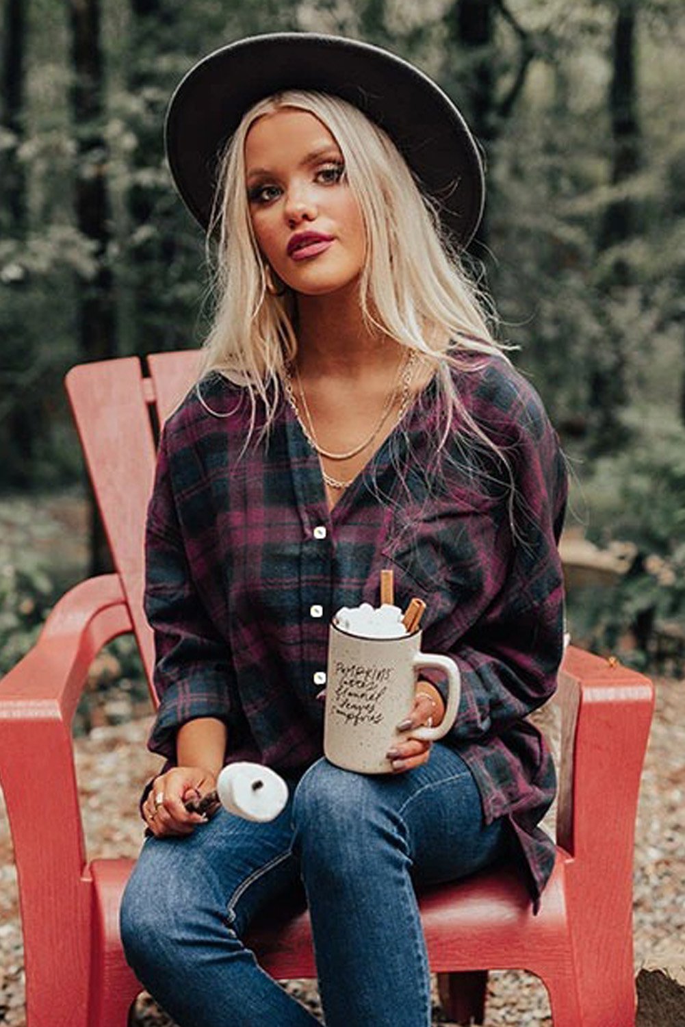Loose Fit Boyfriend Style Plaid Shirt - A Fall 2024 Must Have!