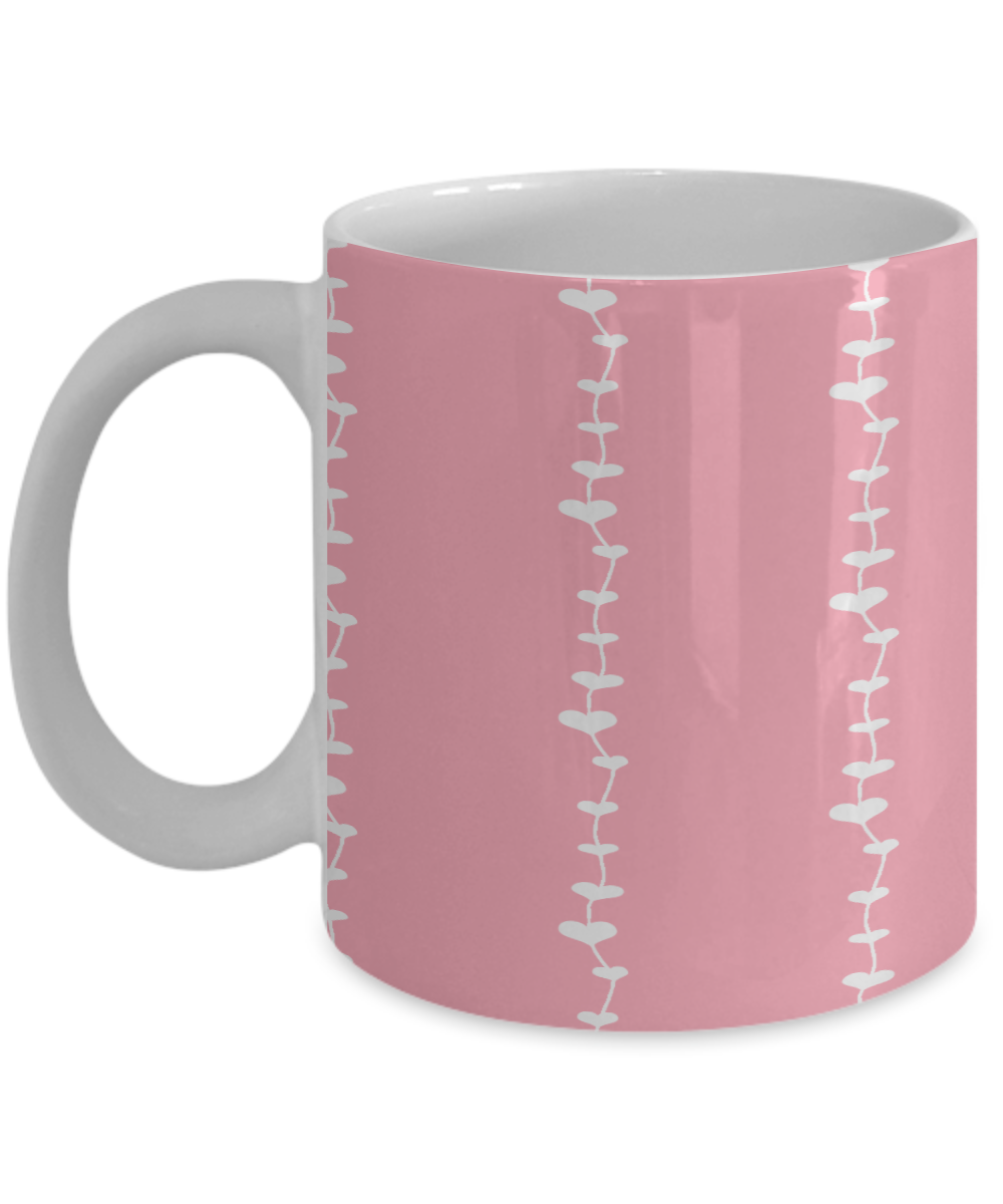 Pink Heart on a String Valentine's Day Mug