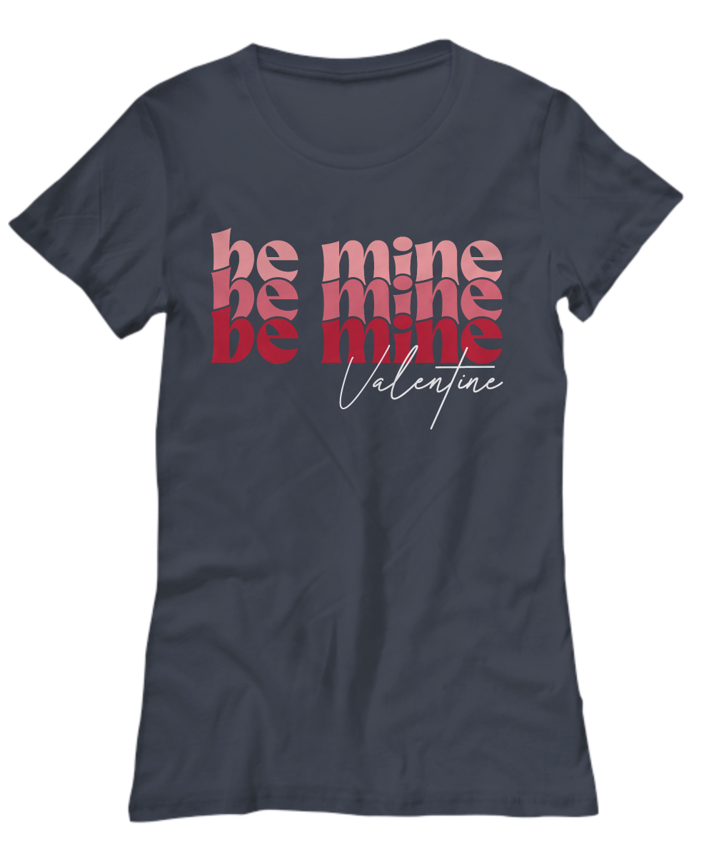 Retro Be Mine Valentine T-Shirt - Gray