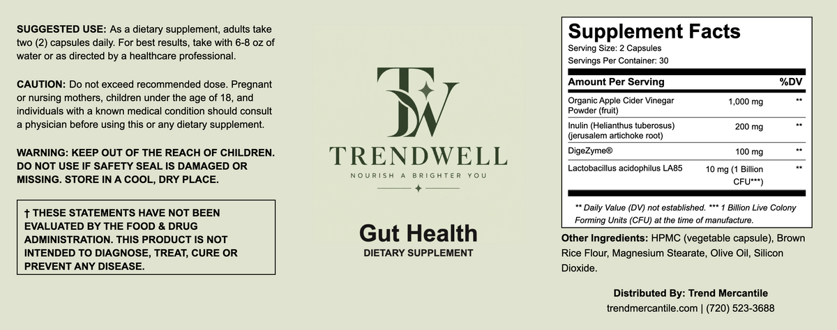 Trendwell Gut Health - 60 capsule count