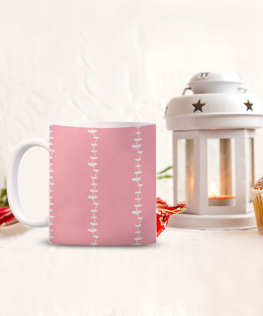 Pink Heart on a String Valentine's Day Mug