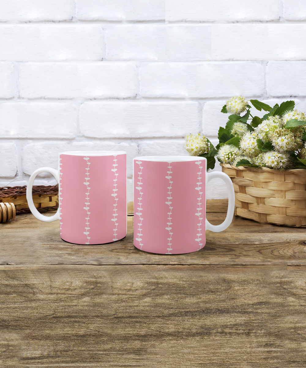 Pink Heart on a String Valentine's Day Mug