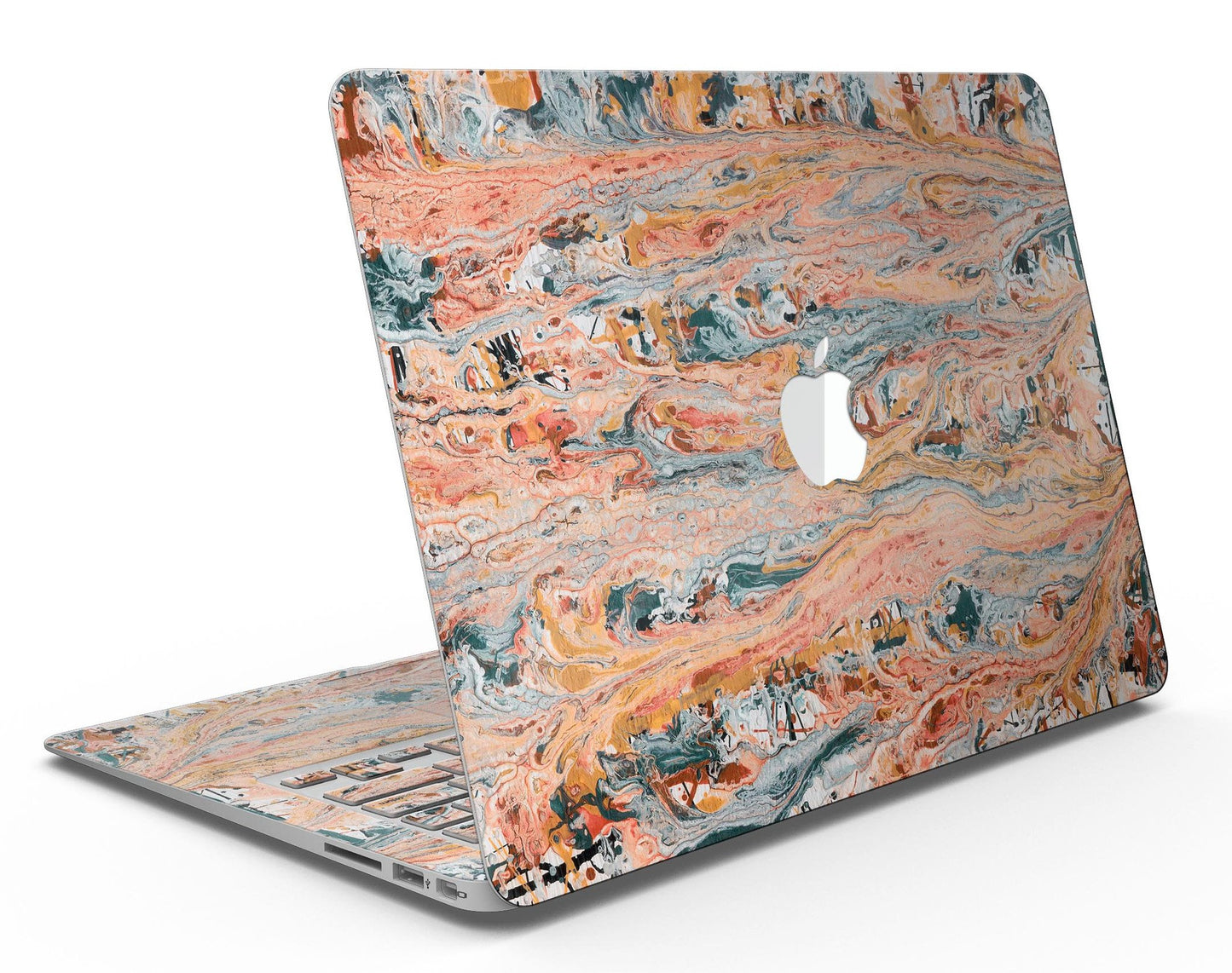 Abstract Wet Paint Coral Love - MacBook Air Skin Kit