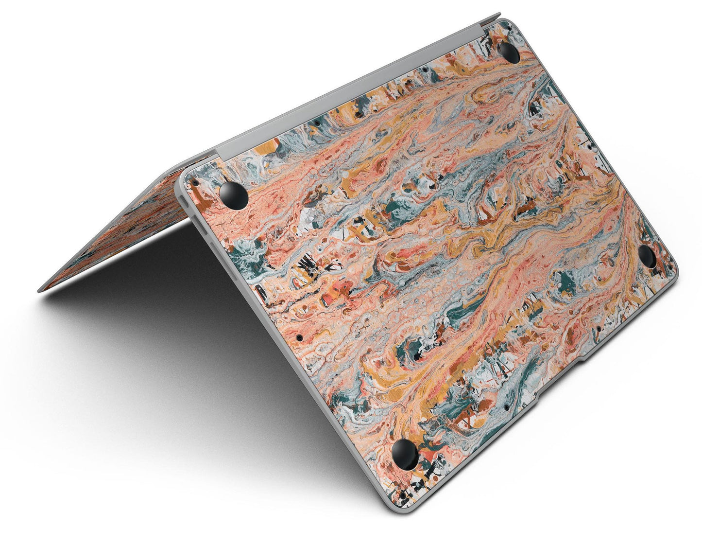Abstract Wet Paint Coral Love - MacBook Air Skin Kit