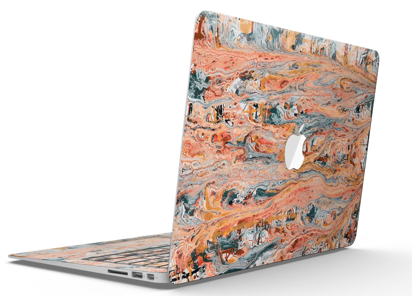 Abstract Wet Paint Coral Love - MacBook Air Skin Kit