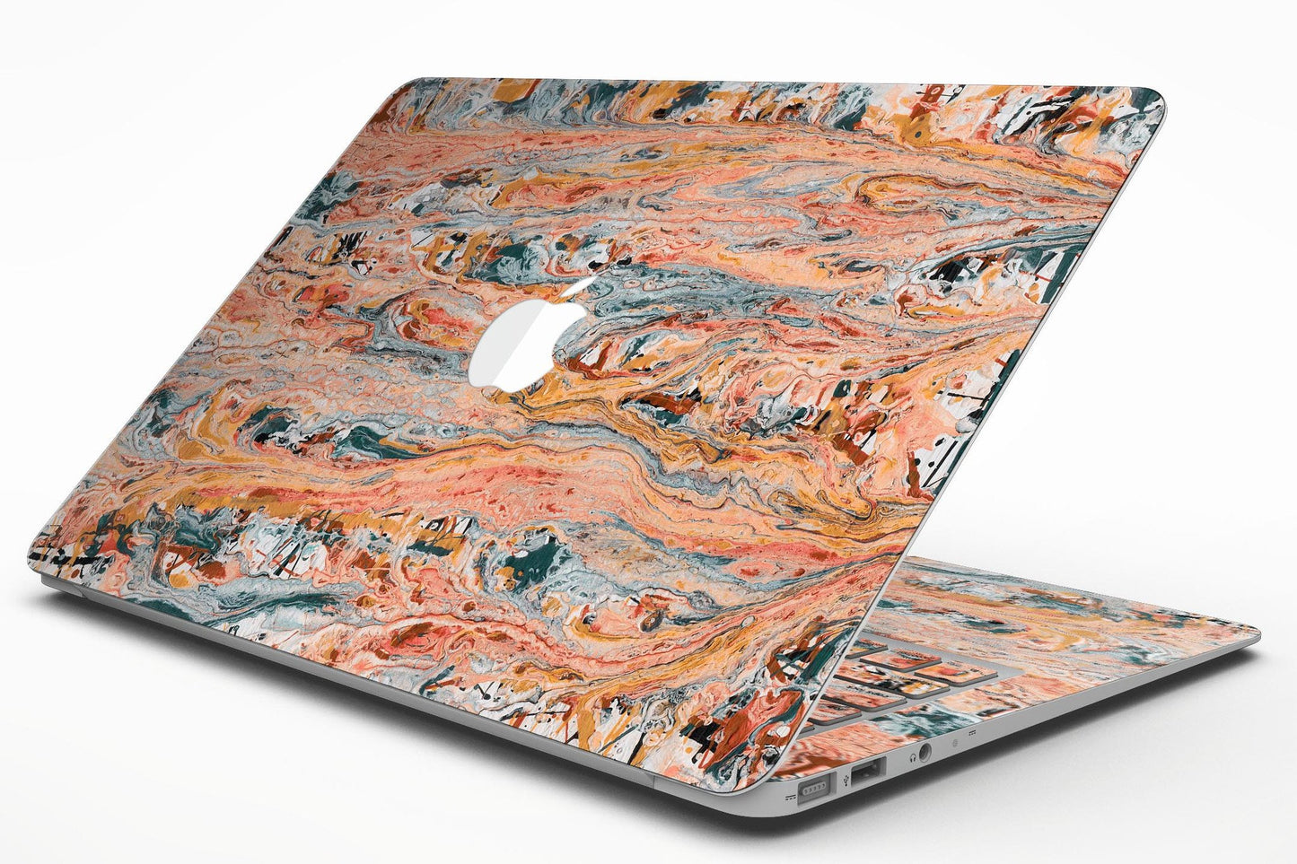 Abstract Wet Paint Coral Love - MacBook Air Skin Kit