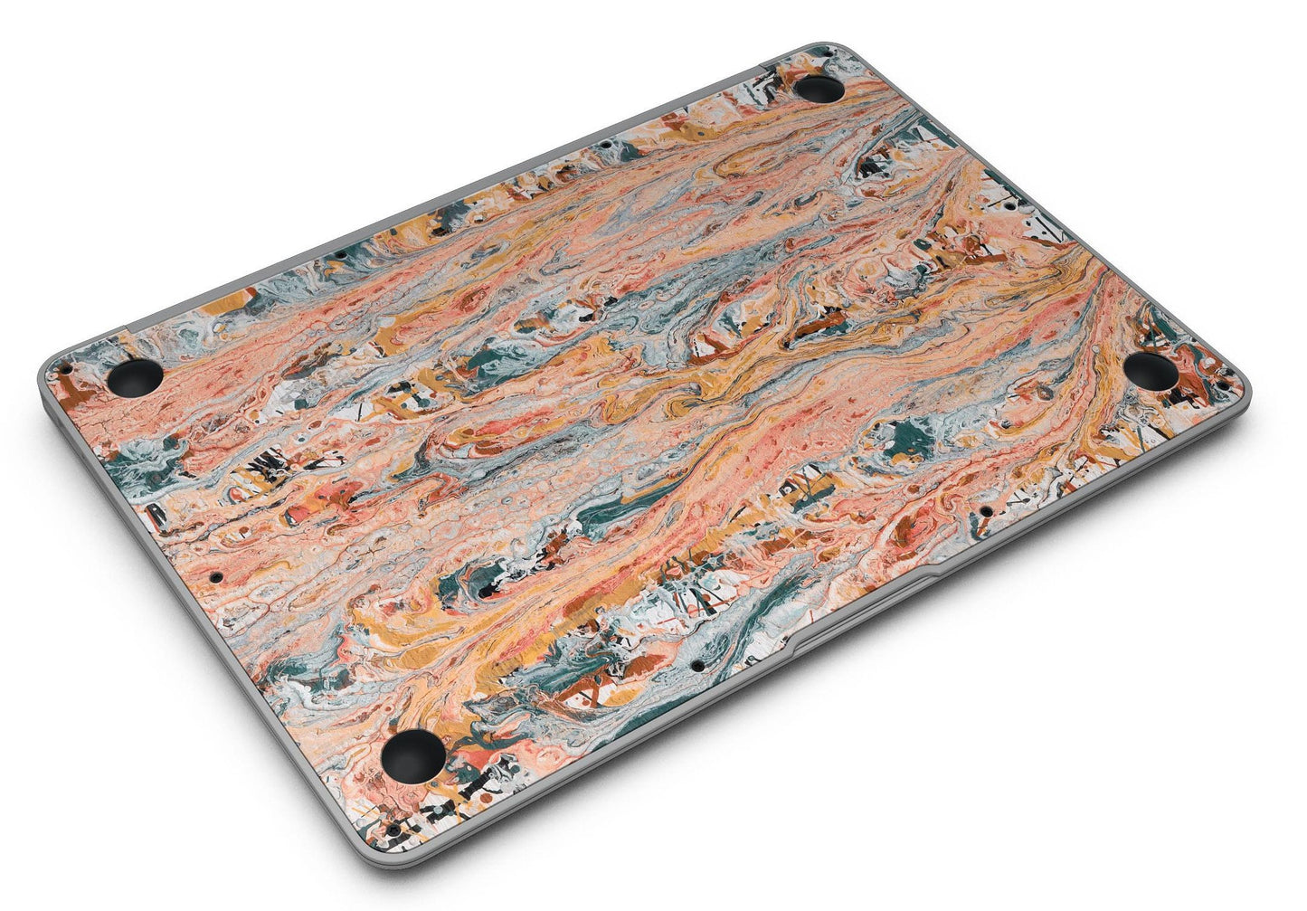 Abstract Wet Paint Coral Love - MacBook Air Skin Kit