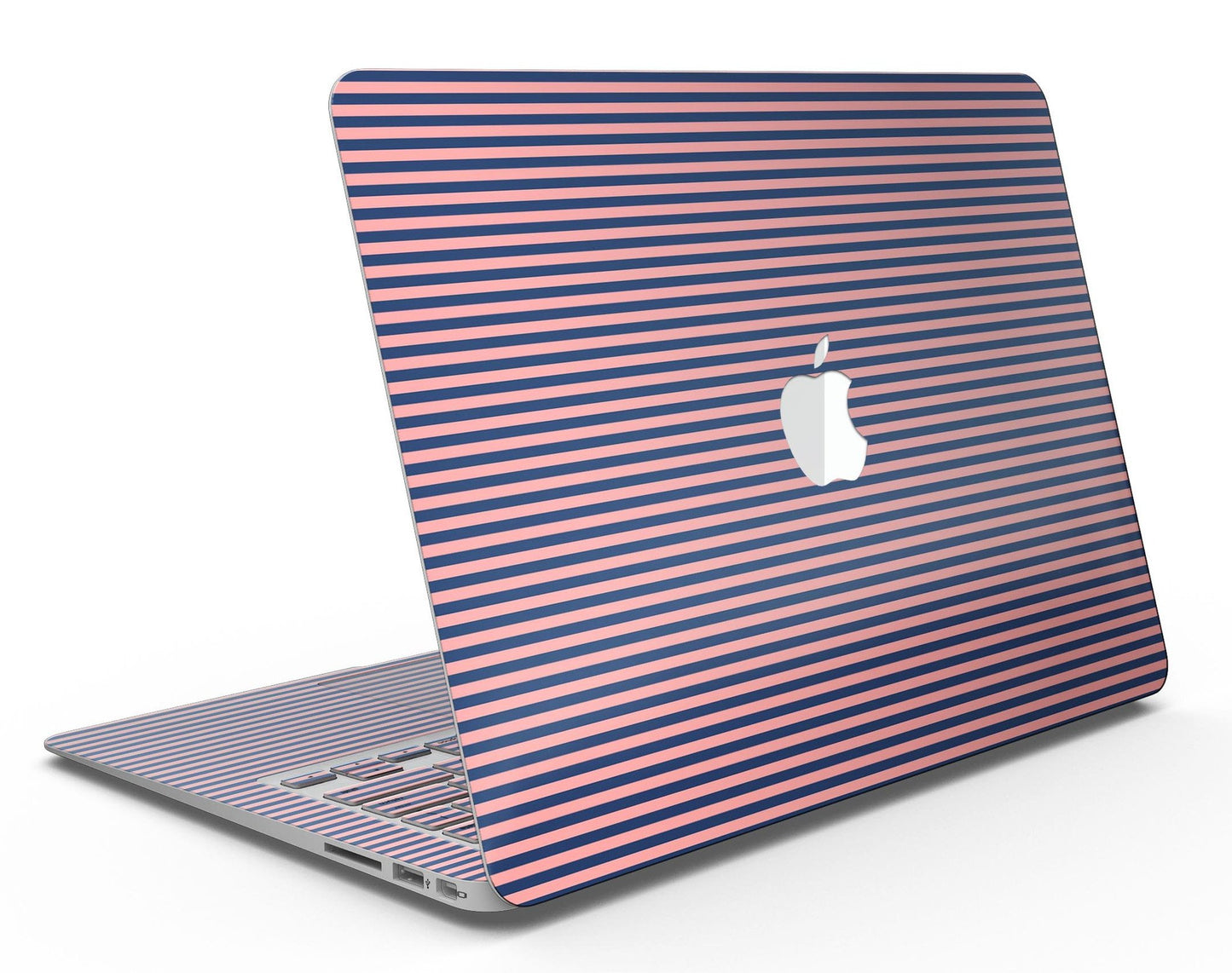 Coral and Nay Horizontal Lines - MacBook Air Skin Kit