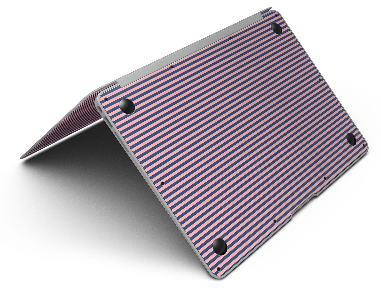 Coral and Nay Horizontal Lines - MacBook Air Skin Kit