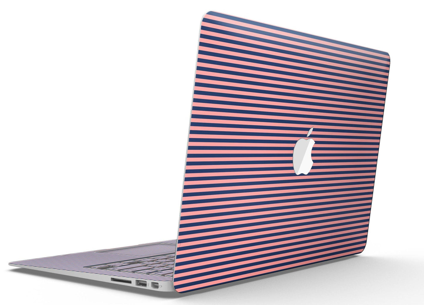 Coral and Nay Horizontal Lines - MacBook Air Skin Kit