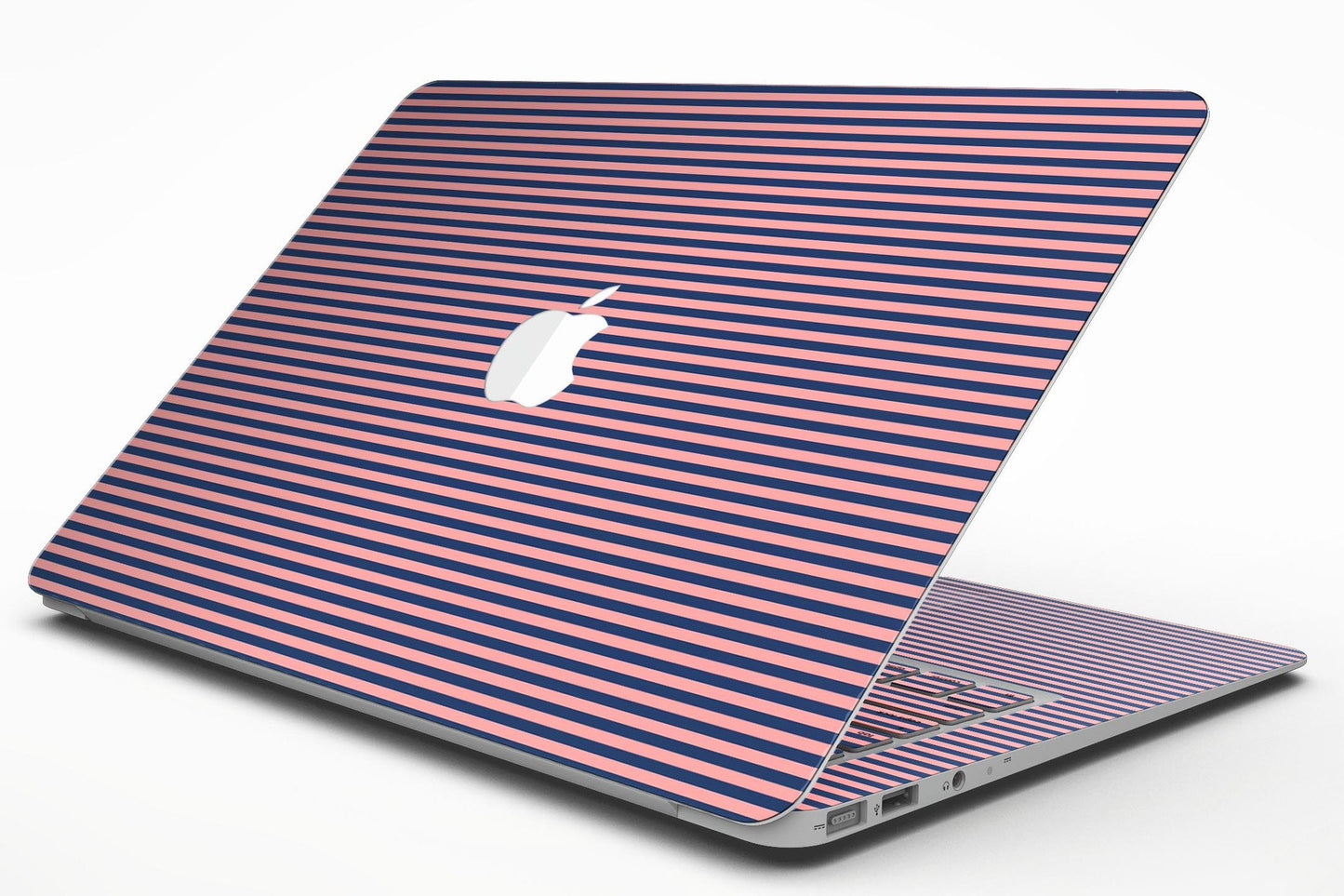 Coral and Nay Horizontal Lines - MacBook Air Skin Kit
