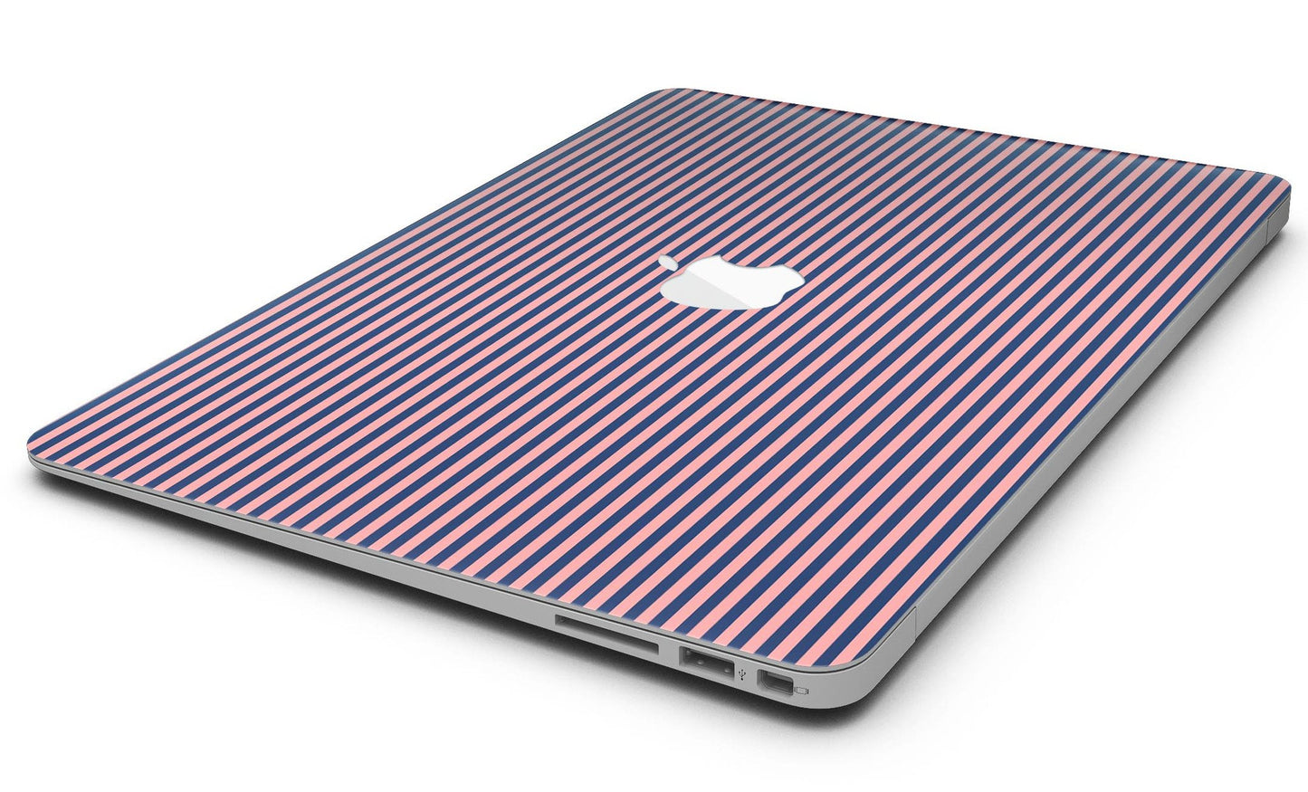 Coral and Nay Horizontal Lines - MacBook Air Skin Kit