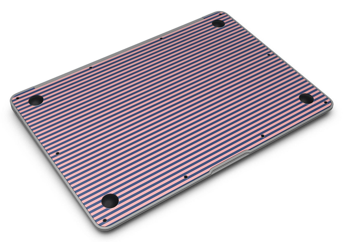 Coral and Nay Horizontal Lines - MacBook Air Skin Kit